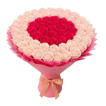 Wielki Bukiet ze świec mydlanych 65 róż