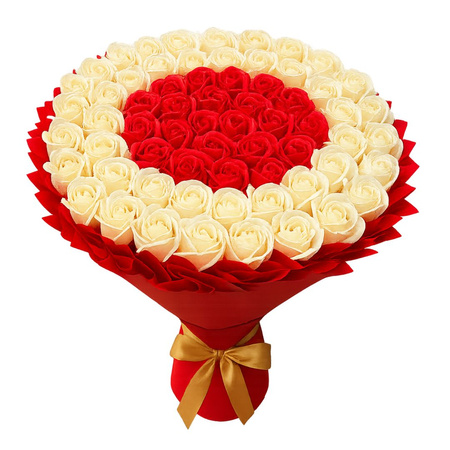 Wielki Bukiet ze świec mydlanych 65 róż