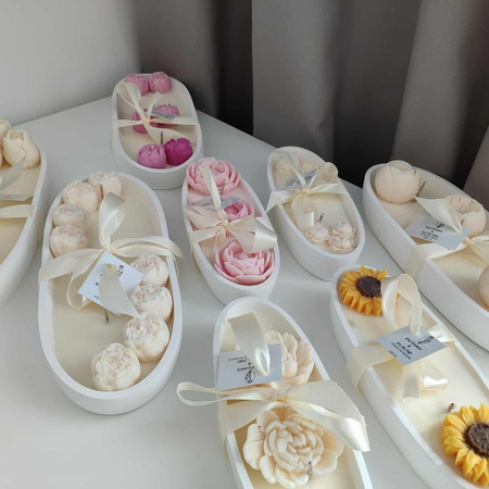 Sojowa świeca w kształcie łódki 250g– świeca zapachowa idealna na prezent