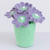 Ręcznie robiony bukiet szydełkowy – idealny prezent na urodziny, Dzień Matki, Walentynki i każdą okazję