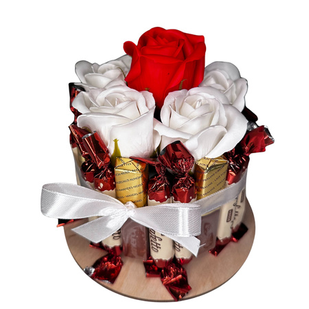 Tort Serce Lindor Z Najlepszych Słodyczy Prezentowy Kosz Box Zestaw Prezent na Urodziny Imieniny