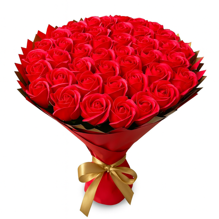 Wielki Bukiet ze świec mydlanych 40 róż