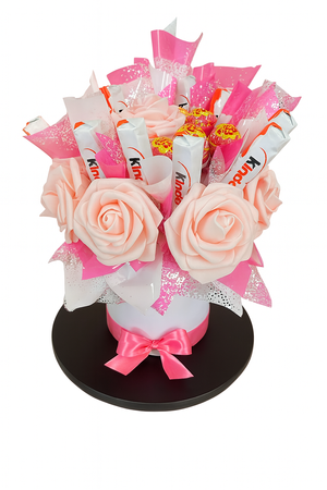 Flowerbox ze Słodyczy Kosz Prezentowy Box Zestaw Prezent na Każdą Okazję