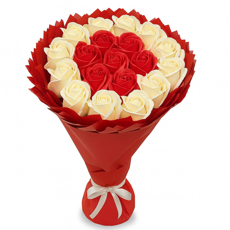 Wielki Bukiet ze świec mydlanych 18 róż