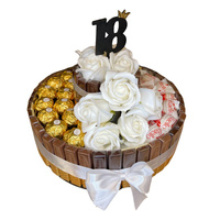 Tort ze Słodyczy Prezentowy Kosz Box Zestaw Prezent na Urodziny Imieniny