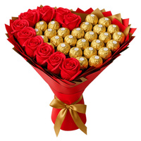 Bukiet jadalny serce Ferrero prezent na każdą okazję